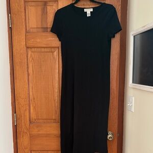 Jones New York Black Short-Sleeve Maxi Dress